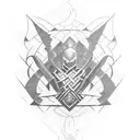 Initials hybrid theory Knight tattoo design idea