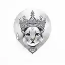 Madhu name with heart beat and queen crown  tattoo design idea