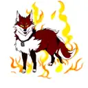 fire wolf tattoo design idea