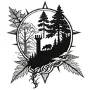 nature adventure power fame unity strength tattoo design idea