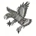 black eagle and bear germany tattoo design idea