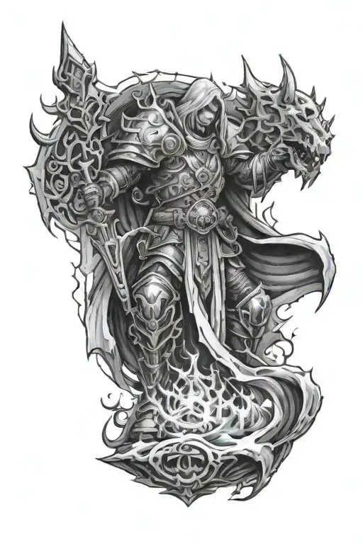 Dante, maliketh, lich king mashup tattoo design tattoo design idea