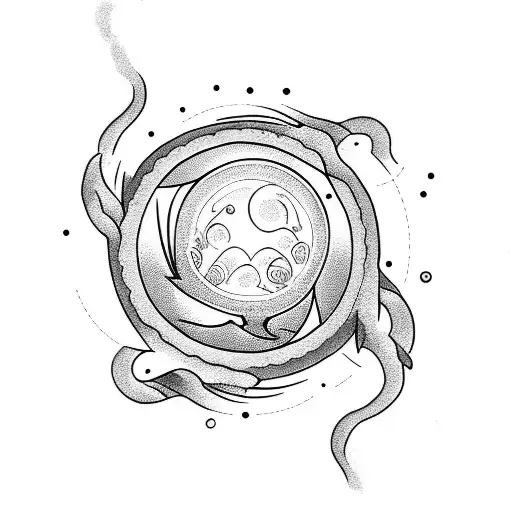 light bulb ocean inside  tattoo design idea