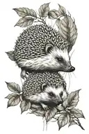 hedgehog tattoo design idea