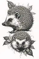 hedgehog tattoo design idea