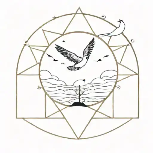 The star is captive to the sky, I am to the earth, the bird is both free, it stands on the earth. tattoo design idea
