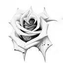 Rose and aircraft tattoo design idea