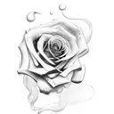 Rose and aircraft tattoo design idea