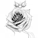 Rose and aircraft tattoo design idea