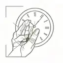 clock hands at 4:44 tattoo design idea