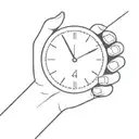 clock hands at 4:44 tattoo design idea