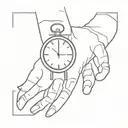 clock hands at 4:44 tattoo design idea