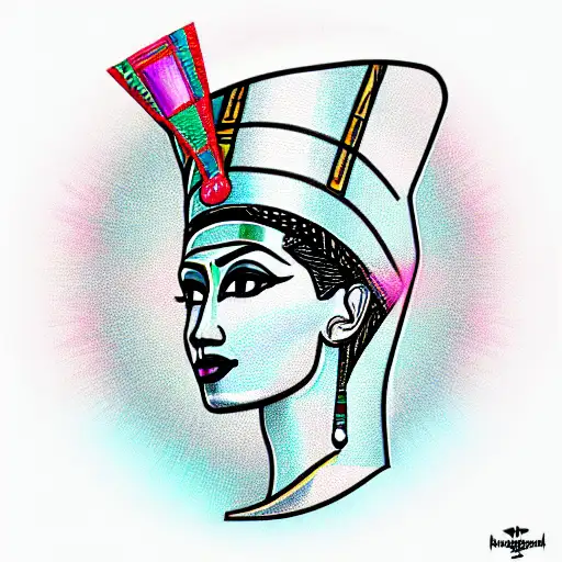 Nefertiti tattoo design idea