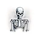 skeleton holding a beer tattoo design idea