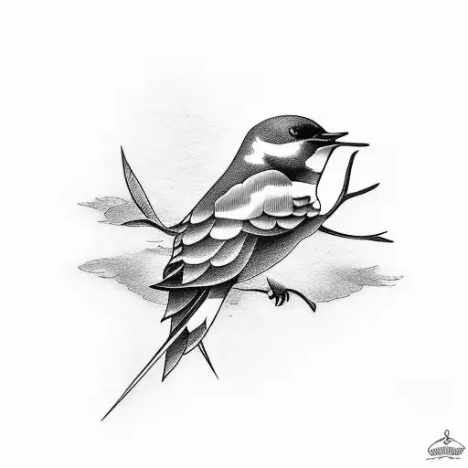 Swallow Bird tattoo design idea