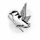 Swallow Bird tattoo design idea