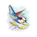 Swallow Bird tattoo design idea