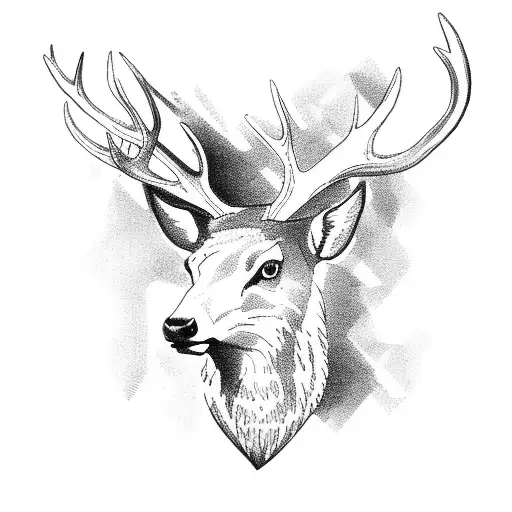 elk tattoo design idea