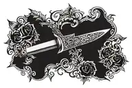 stilleto dagger ultra tattoo design idea