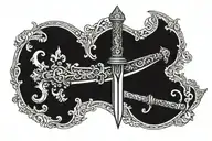 stilleto dagger ultra tattoo design idea