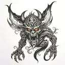 Subtle Shadow Demon  tattoo design idea