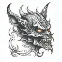 Subtle Shadow Demon  tattoo design idea