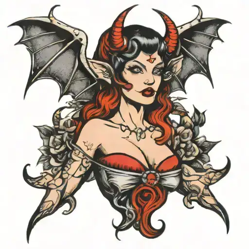 Succubus tattoo design idea