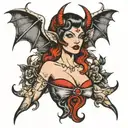 Succubus tattoo design idea