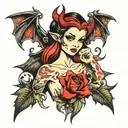 Succubus tattoo design idea
