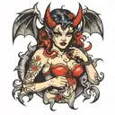 Succubus tattoo design idea