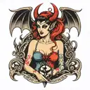 Succubus tattoo design idea