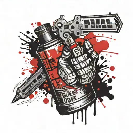 A hand holding an F1 grenade with the inscription "I'll always have time to fuck off" tattoo design idea