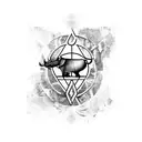  Cyprus country outline with a rhino horn in it  tattoo design idea