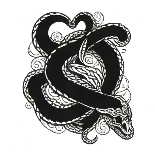 serpiente vertical tattoo flash design tattoo design idea
