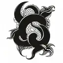serpiente vertical tattoo flash design tattoo design idea