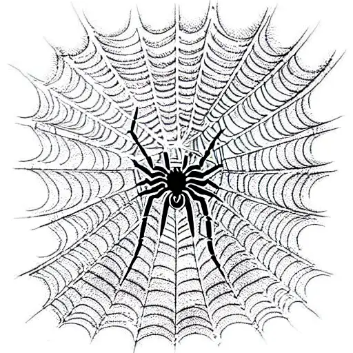 Spider Web tattoo design idea