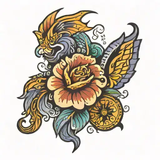 microsoft teams logo incorporated tattoo design idea