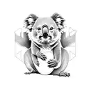cartoon koala tattoo design idea