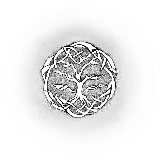 Celtic tree of life tattoo design idea
