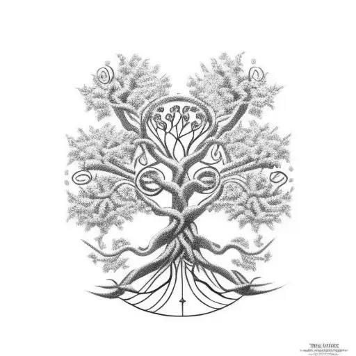 Celtic tree of life tattoo design idea