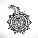 Indian classical music tattoo design idea