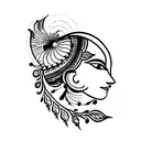 Indian classical music tattoo design idea