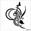 Indian classical music tattoo design idea