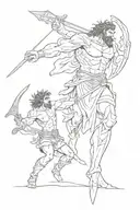david and goliath tattoo design idea