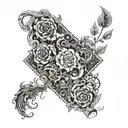 Associated with creativity, full of energy and joy, the background is gloomy tattoo design idea