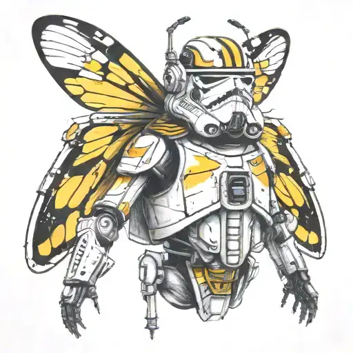 stormtrooper as a wasp  tattoo design idea