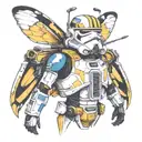 stormtrooper as a wasp  tattoo design idea