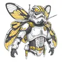stormtrooper as a wasp  tattoo design idea