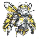 stormtrooper as a wasp  tattoo design idea