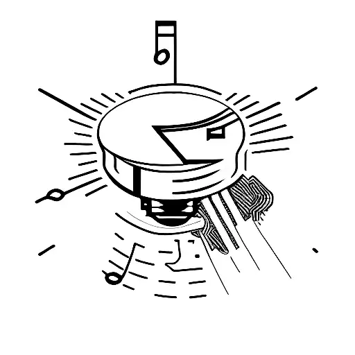 electrical volume knob tattoo design idea